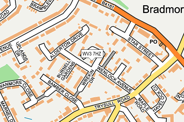 WV3 7HZ map - OS OpenMap – Local (Ordnance Survey) WV3 7HZ map - OS OpenMap – Local (Ordnance Survey)