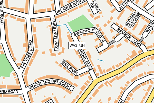 WV3 7JH map - OS OpenMap – Local (Ordnance Survey) WV3 7JH map - OS OpenMap – Local (Ordnance Survey)