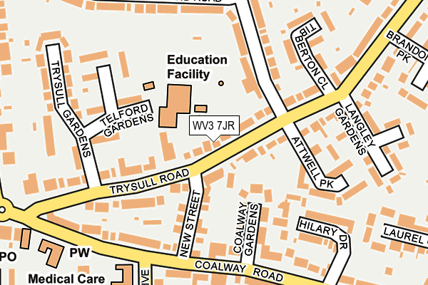 WV3 7JR map - OS OpenMap – Local (Ordnance Survey) WV3 7JR map - OS OpenMap – Local (Ordnance Survey)