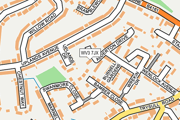 WV3 7JX map - OS OpenMap – Local (Ordnance Survey) WV3 7JX map - OS OpenMap – Local (Ordnance Survey)