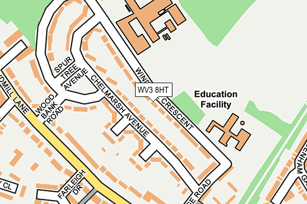 WV3 8HT map - OS OpenMap – Local (Ordnance Survey) WV3 8HT map - OS OpenMap – Local (Ordnance Survey)
