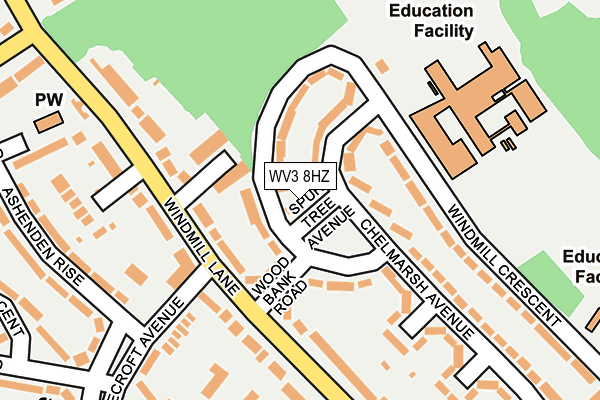 WV3 8HZ map - OS OpenMap – Local (Ordnance Survey) WV3 8HZ map - OS OpenMap – Local (Ordnance Survey)