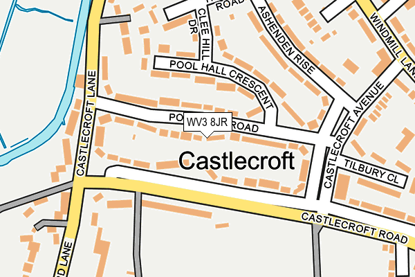 WV3 8JR map - OS OpenMap – Local (Ordnance Survey) WV3 8JR map - OS OpenMap – Local (Ordnance Survey)