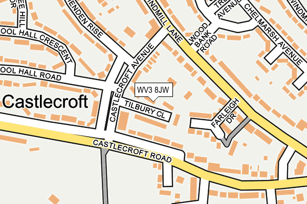 WV3 8JW map - OS OpenMap – Local (Ordnance Survey) WV3 8JW map - OS OpenMap – Local (Ordnance Survey)