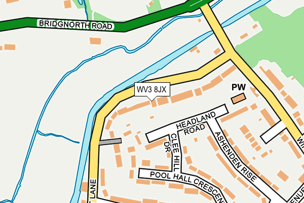 WV3 8JX map - OS OpenMap – Local (Ordnance Survey) WV3 8JX map - OS OpenMap – Local (Ordnance Survey)