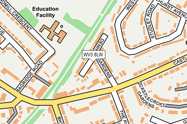 WV3 8LW map - OS OpenMap – Local (Ordnance Survey) WV3 8LW map - OS OpenMap – Local (Ordnance Survey)