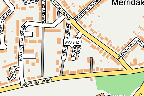 WV3 9HZ map - OS OpenMap – Local (Ordnance Survey) WV3 9HZ map - OS OpenMap – Local (Ordnance Survey)