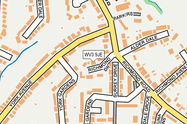 WV3 9JE map - OS OpenMap – Local (Ordnance Survey) WV3 9JE map - OS OpenMap – Local (Ordnance Survey)