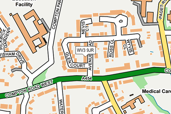 WV3 9JR map - OS OpenMap – Local (Ordnance Survey) WV3 9JR map - OS OpenMap – Local (Ordnance Survey)