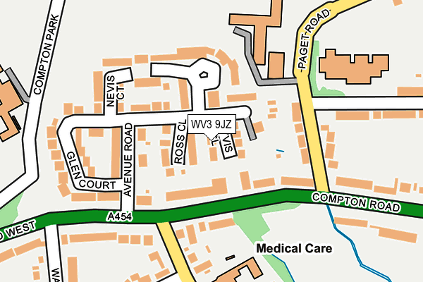 WV3 9JZ map - OS OpenMap – Local (Ordnance Survey) WV3 9JZ map - OS OpenMap – Local (Ordnance Survey)