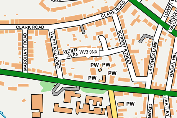WV3 9NX map - OS OpenMap – Local (Ordnance Survey) WV3 9NX map - OS OpenMap – Local (Ordnance Survey)