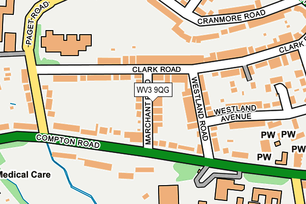 WV3 9QG map - OS OpenMap – Local (Ordnance Survey) WV3 9QG map - OS OpenMap – Local (Ordnance Survey)