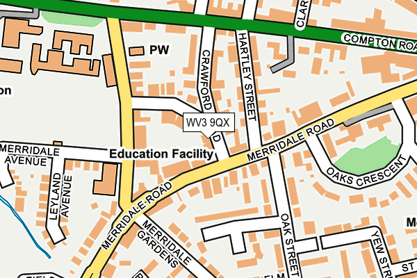 WV3 9QX map - OS OpenMap – Local (Ordnance Survey) WV3 9QX map - OS OpenMap – Local (Ordnance Survey)