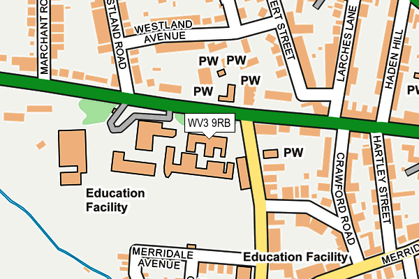 WV3 9RB map - OS OpenMap – Local (Ordnance Survey) WV3 9RB map - OS OpenMap – Local (Ordnance Survey)