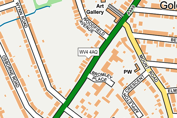 WV4 4AQ map - OS OpenMap – Local (Ordnance Survey) WV4 4AQ map - OS OpenMap – Local (Ordnance Survey)