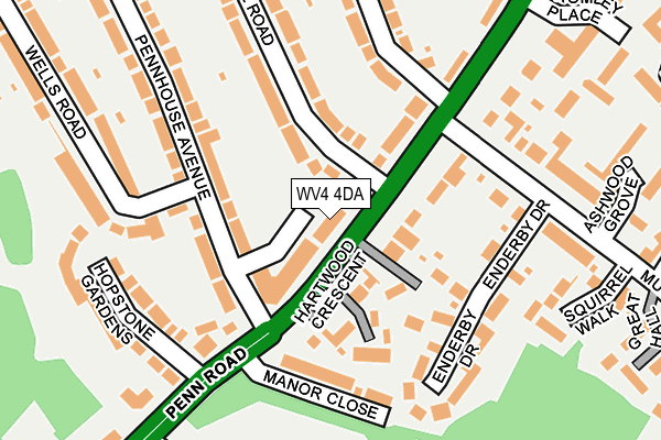 WV4 4DA map - OS OpenMap – Local (Ordnance Survey) WV4 4DA map - OS OpenMap – Local (Ordnance Survey)