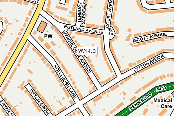 WV4 4JQ map - OS OpenMap – Local (Ordnance Survey) WV4 4JQ map - OS OpenMap – Local (Ordnance Survey)