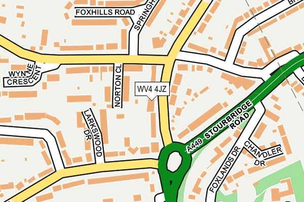 WV4 4JZ map - OS OpenMap – Local (Ordnance Survey) WV4 4JZ map - OS OpenMap – Local (Ordnance Survey)