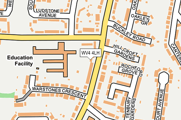 WV4 4LH map - OS OpenMap – Local (Ordnance Survey) WV4 4LH map - OS OpenMap – Local (Ordnance Survey)