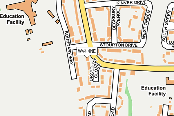 WV4 4NE map - OS OpenMap – Local (Ordnance Survey) WV4 4NE map - OS OpenMap – Local (Ordnance Survey)