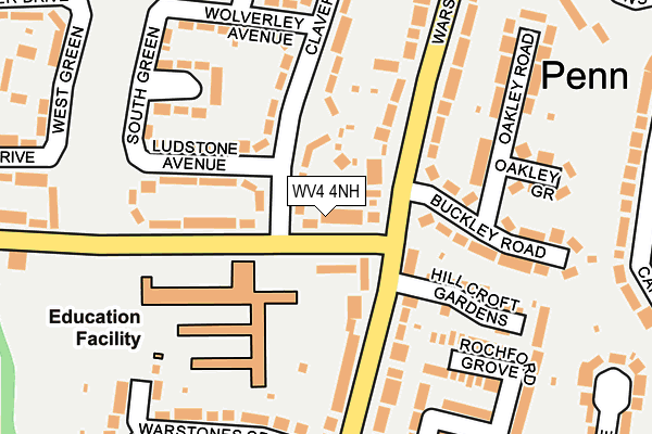 WV4 4NH map - OS OpenMap – Local (Ordnance Survey) WV4 4NH map - OS OpenMap – Local (Ordnance Survey)