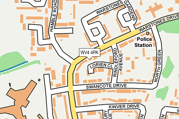 WV4 4PA map - OS OpenMap – Local (Ordnance Survey) WV4 4PA map - OS OpenMap – Local (Ordnance Survey)