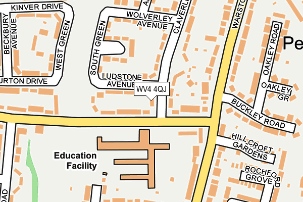 WV4 4QJ map - OS OpenMap – Local (Ordnance Survey) WV4 4QJ map - OS OpenMap – Local (Ordnance Survey)