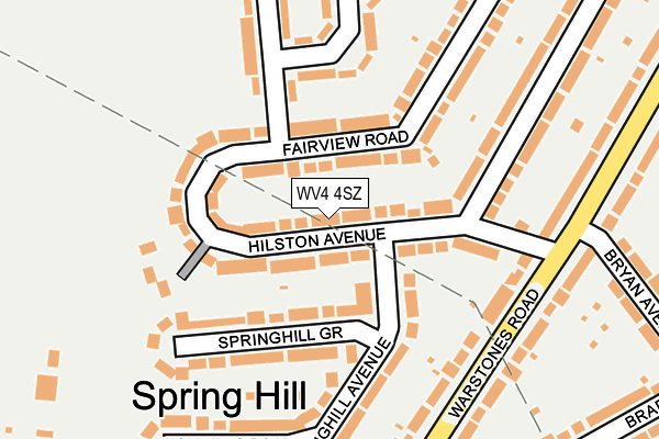 WV4 4SZ map - OS OpenMap – Local (Ordnance Survey) WV4 4SZ map - OS OpenMap – Local (Ordnance Survey)