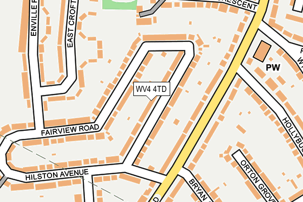WV4 4TD map - OS OpenMap – Local (Ordnance Survey) WV4 4TD map - OS OpenMap – Local (Ordnance Survey)