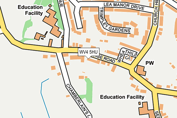 WV4 5HU map - OS OpenMap – Local (Ordnance Survey) WV4 5HU map - OS OpenMap – Local (Ordnance Survey)