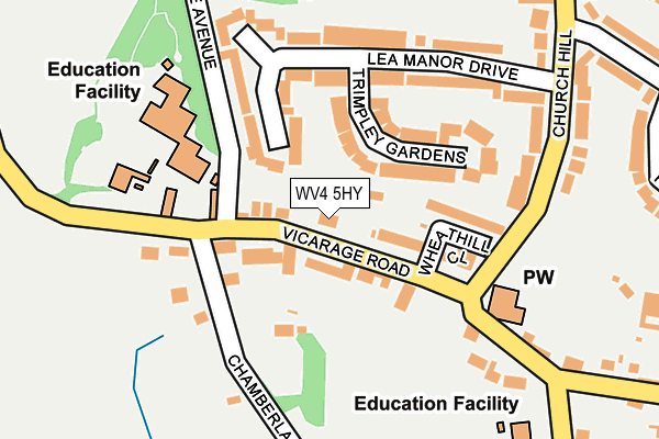 WV4 5HY map - OS OpenMap – Local (Ordnance Survey) WV4 5HY map - OS OpenMap – Local (Ordnance Survey)