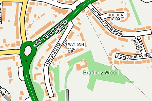 WV4 5NH map - OS OpenMap – Local (Ordnance Survey) WV4 5NH map - OS OpenMap – Local (Ordnance Survey)