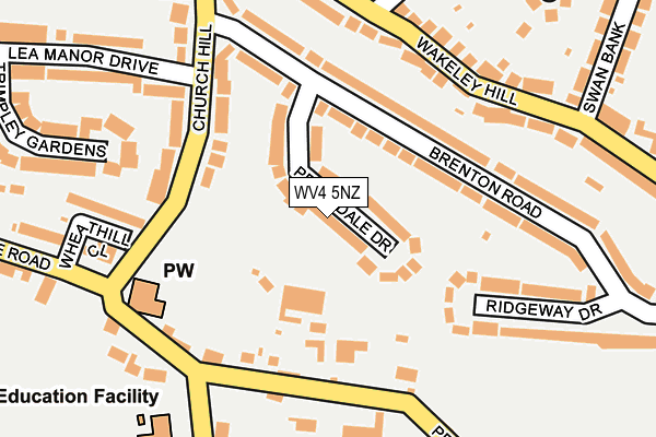 WV4 5NZ map - OS OpenMap – Local (Ordnance Survey) WV4 5NZ map - OS OpenMap – Local (Ordnance Survey)
