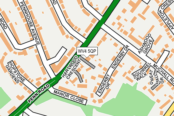 WV4 5QP map - OS OpenMap – Local (Ordnance Survey) WV4 5QP map - OS OpenMap – Local (Ordnance Survey)