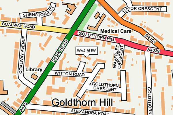WV4 5UW map - OS OpenMap – Local (Ordnance Survey) WV4 5UW map - OS OpenMap – Local (Ordnance Survey)