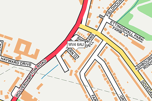 WV4 6AU map - OS OpenMap – Local (Ordnance Survey) WV4 6AU map - OS OpenMap – Local (Ordnance Survey)