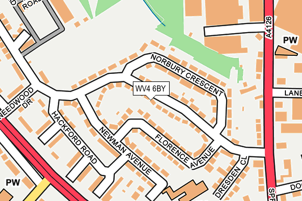 WV4 6BY map - OS OpenMap – Local (Ordnance Survey) WV4 6BY map - OS OpenMap – Local (Ordnance Survey)