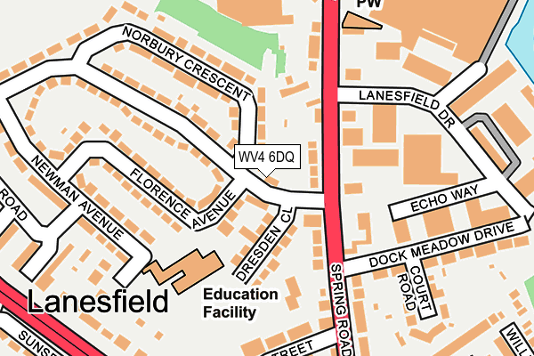 WV4 6DQ map - OS OpenMap – Local (Ordnance Survey) WV4 6DQ map - OS OpenMap – Local (Ordnance Survey)
