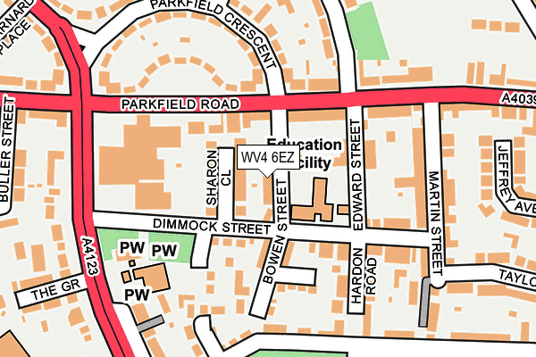 WV4 6EZ map - OS OpenMap – Local (Ordnance Survey) WV4 6EZ map - OS OpenMap – Local (Ordnance Survey)