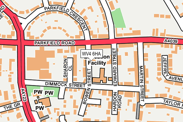 WV4 6HA map - OS OpenMap – Local (Ordnance Survey)