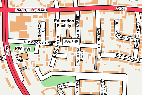 WV4 6HB map - OS OpenMap – Local (Ordnance Survey) WV4 6HB map - OS OpenMap – Local (Ordnance Survey)