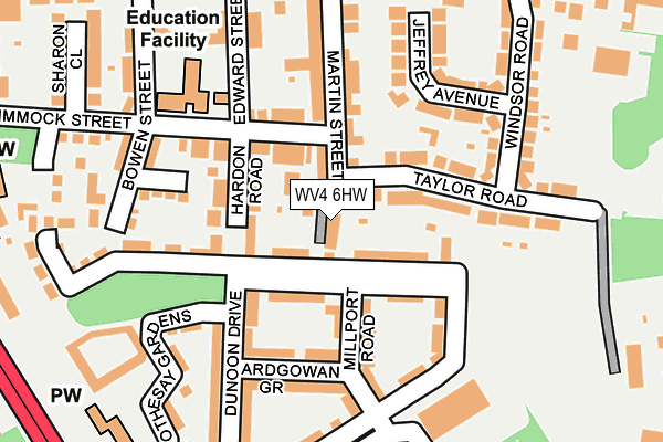 WV4 6HW map - OS OpenMap – Local (Ordnance Survey) WV4 6HW map - OS OpenMap – Local (Ordnance Survey)