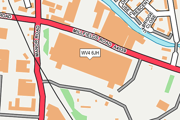 WV4 6JH map - OS OpenMap – Local (Ordnance Survey) WV4 6JH map - OS OpenMap – Local (Ordnance Survey)