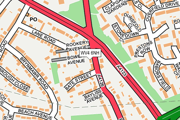 WV4 6NH map - OS OpenMap – Local (Ordnance Survey) WV4 6NH map - OS OpenMap – Local (Ordnance Survey)