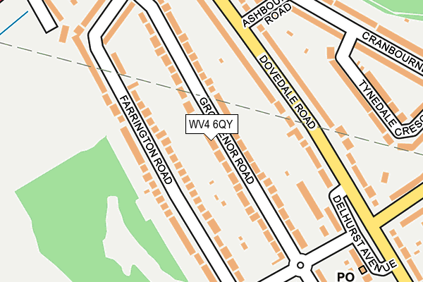 WV4 6QY map - OS OpenMap – Local (Ordnance Survey)