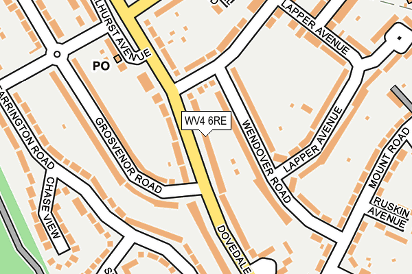 WV4 6RE map - OS OpenMap – Local (Ordnance Survey) WV4 6RE map - OS OpenMap – Local (Ordnance Survey)