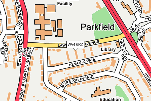 WV4 6RZ map - OS OpenMap – Local (Ordnance Survey) WV4 6RZ map - OS OpenMap – Local (Ordnance Survey)