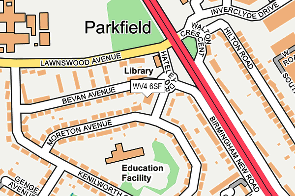 WV4 6SF map - OS OpenMap – Local (Ordnance Survey) WV4 6SF map - OS OpenMap – Local (Ordnance Survey)