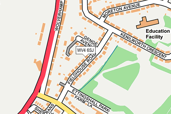 WV4 6SJ map - OS OpenMap – Local (Ordnance Survey) WV4 6SJ map - OS OpenMap – Local (Ordnance Survey)