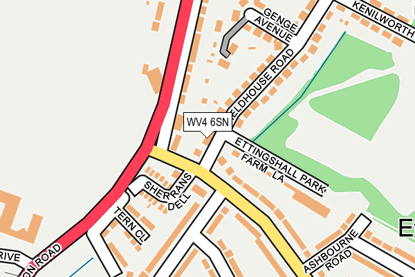 WV4 6SN map - OS OpenMap – Local (Ordnance Survey) WV4 6SN map - OS OpenMap – Local (Ordnance Survey)